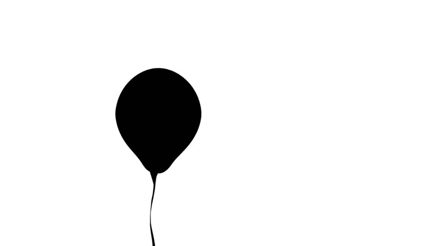 852x480 Multiplying Balloon Going Up Black Silhouette Of A Balloon