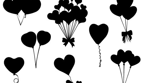 502x288 Balloon Silhouette 5 Clipart