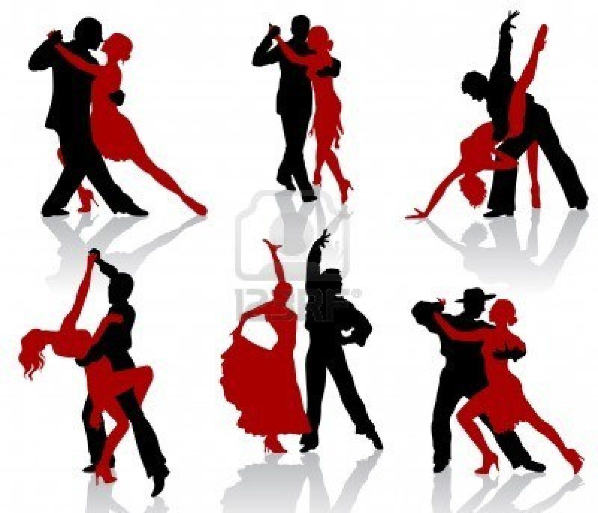1200x1029 Silhouettes Of The Pairs Dancing Ballroom Dances. Tango. Stock