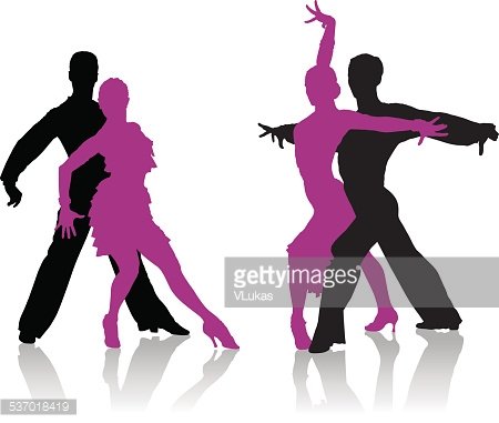 450x381 Ballroom Dancers Silhouettes Premium Clipart