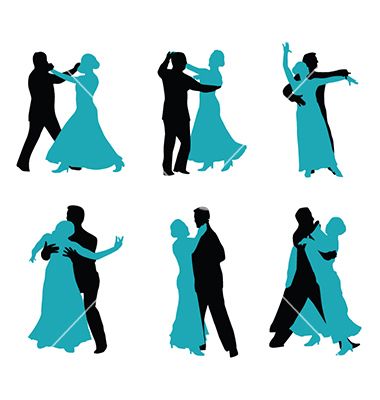 380x400 Couple Ballroom Dancing Silhouette Vector By Nezezon