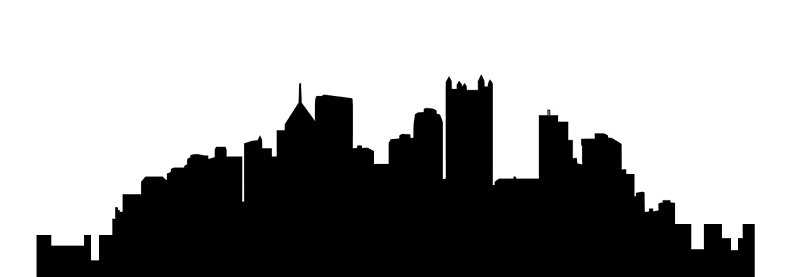 800x277 Pittsburgh Skyline Silhouette