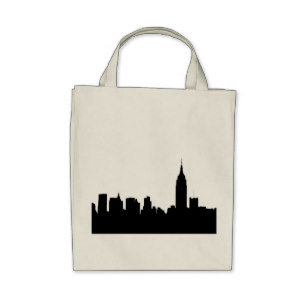 307x307 Skyline Tote Bags Zazzle