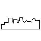 160x160 White New Orleans Skyline Silhouette On Black Background Stock