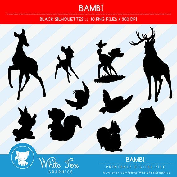 570x570 50% Off Sale Bambi Silhouettes, Disney Bambi Silhouette, Disney
