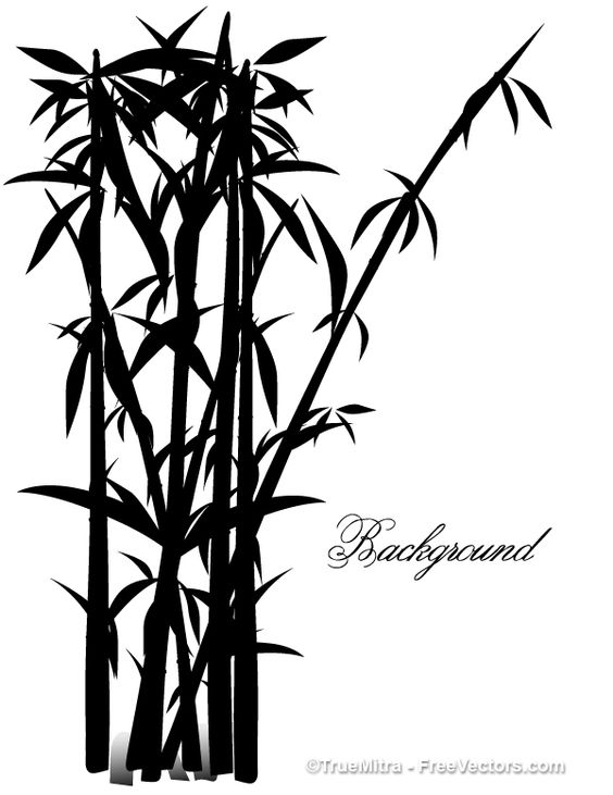 564x731 Bamboo Tree Silhouettes Free Vectors Bamboo Tree