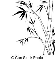 179x194 Silhouette Bamboo Trees Vector Clipart Royalty Free. 1,019