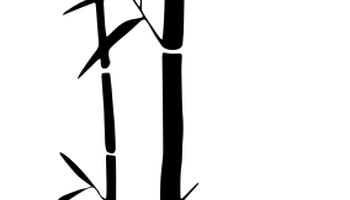 350x200 Bamboo Clipart Silhouette