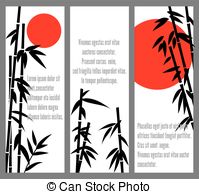 199x194 Silhouette Frame With Bamboo Tree Illustration Vector Clip Art