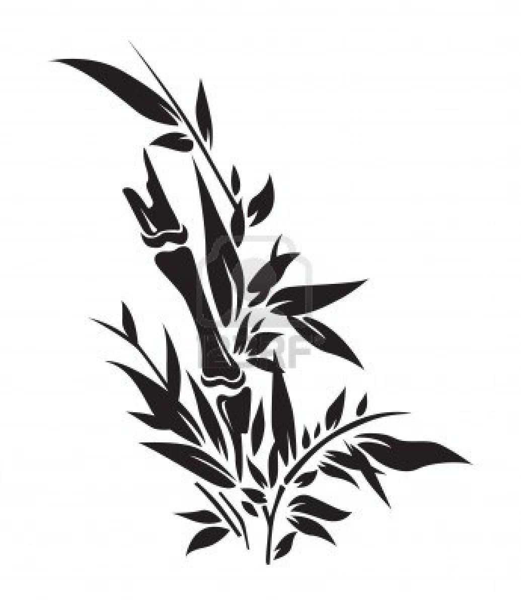 1035x1200 Bamboo Tree Silhouettes Illustration Royalty Free Cliparts
