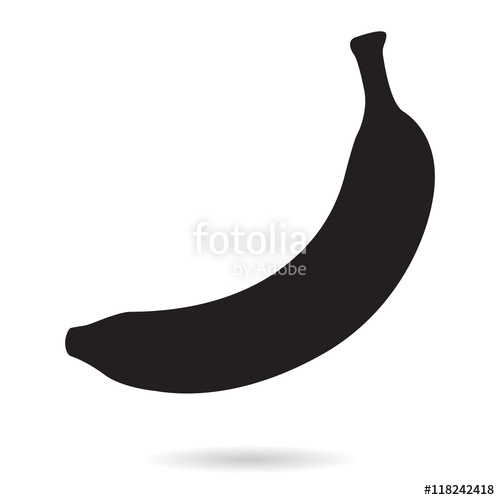 500x500 Banana. Silhouette Icon Stock Image And Royalty Free Vector Files