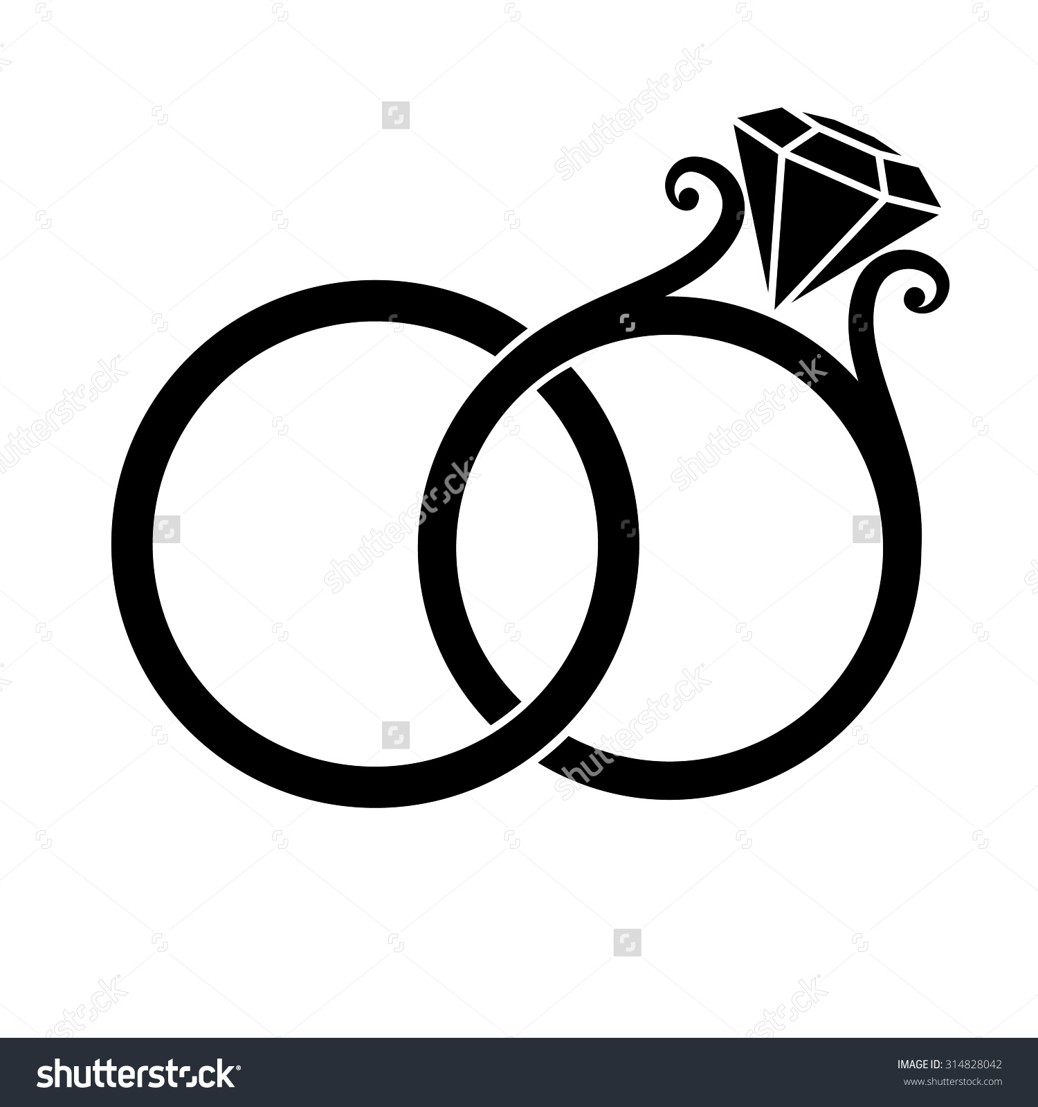 1500x1600 Wedding Band Clipart Black And White