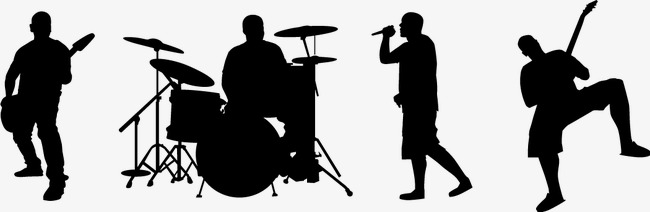 650x212 Band Silhouette, Band, Sketch, Black Png And Vector For Free Download