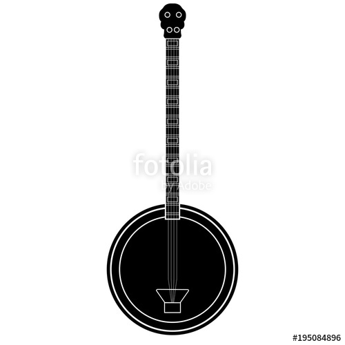 500x500 Isolated Banjo Icon. Musical Instrument Stock Image And Royalty