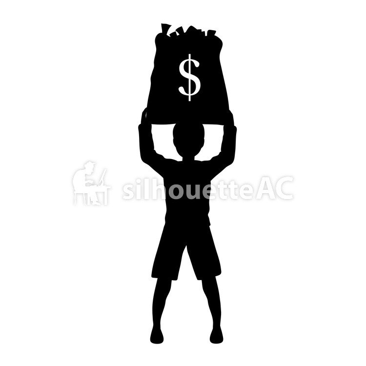 750x750 Free Silhouette Vector Bank, Money, Bill