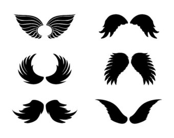 340x270 Feathers Angel Wings Instant Download Scrapbooking