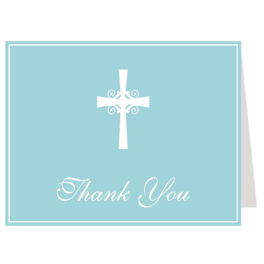 900x900 Silhouette Cross Blue Baptism Invitation The Invite Lady