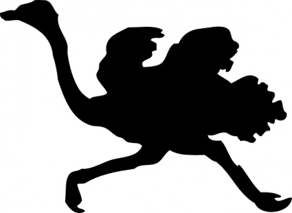 425x310 Silhouette John Bird Ostrich Silhouete Animal Vector, Free Vector