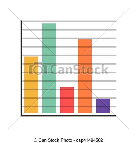 450x470 Silhouette With Color Bar Statistics Vector Illustration Vector