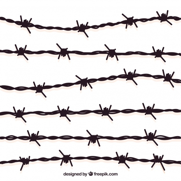 626x626 Barbed Wire Silhouette Set Vector Free Download