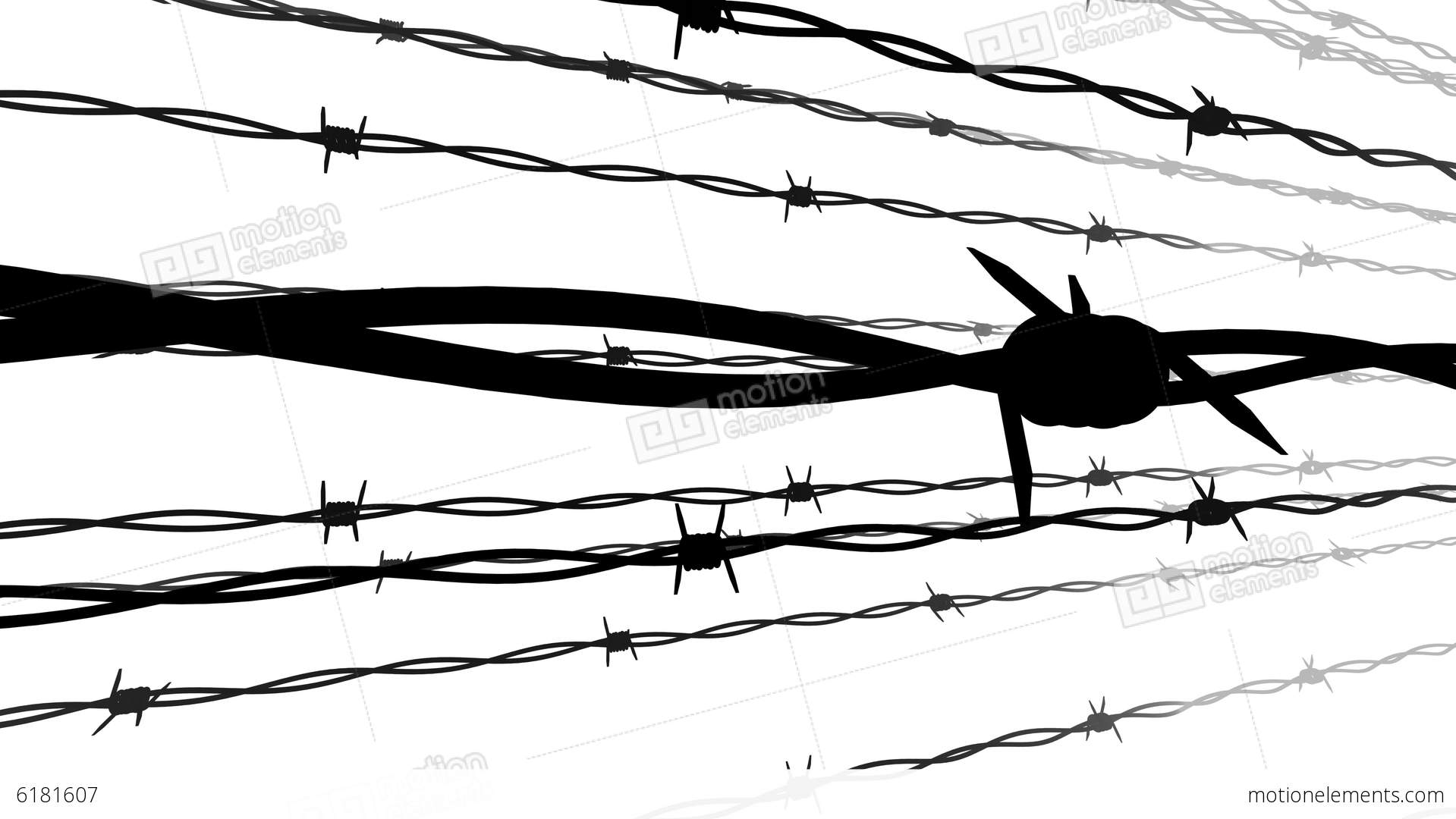 1919x1080 Silhouette Of The Barbed Wire Stock Animation 6181607