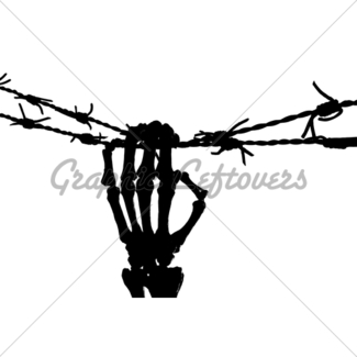 325x325 Skeleton Hand And Barbed Wire Gl Stock Images