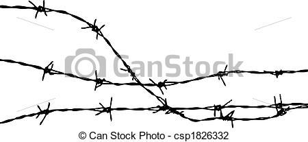 450x207 Barbed Wire Clipart Silhouette