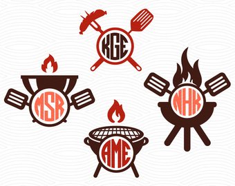 340x270 Grill Master Circle Monogram Frames Svg Eps Dxf Studio3