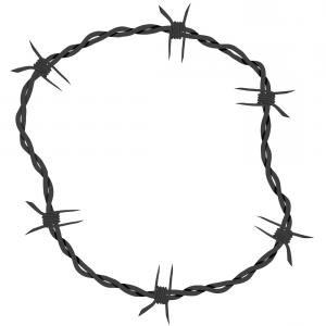 300x300 Stock Illustration Barbed Wire Vector Silhouette Vector