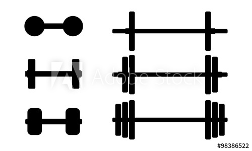 500x300 Silhouette Barbell Fitness Equipment Set