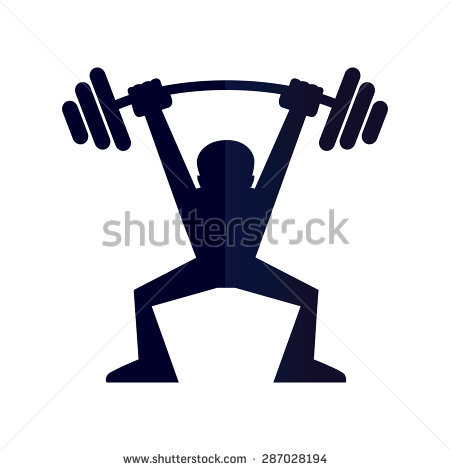 450x470 Silhouette Skinny Girl Lifting Weights Free Clipart