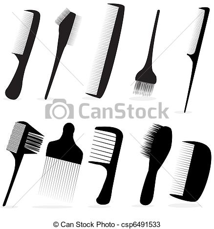 438x470 Collection Beauty Hair Salon Or Barber Comb Vector Vectors