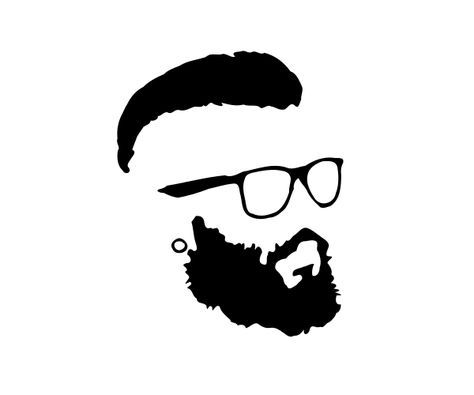 474x395 Hipster Beard Glasses Silhouette.png Barber 1