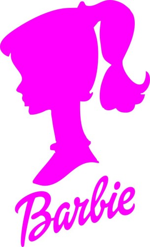 305x500 Barbie Silhouette Die Cut Vinyl Decal Sticker
