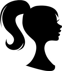262x300 Barbie Silhouette Svg Cut File. Cricut Explore. Scal. Mtc