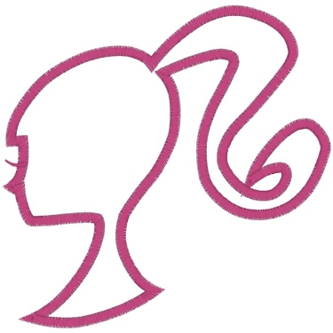 375x375 Barbie Clipart Head Silhouette