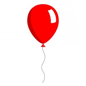 300x300 D Realistic Colorful Red Balloon Vector Createmepink
