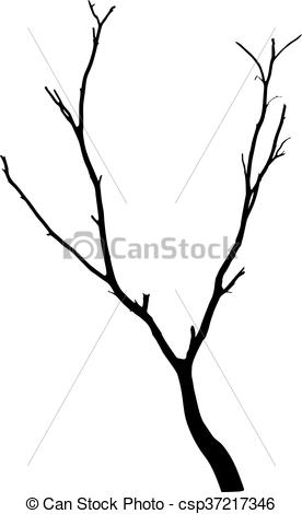 276x470 Vector Black Silhouette Of A Bare Tree Eps Vector