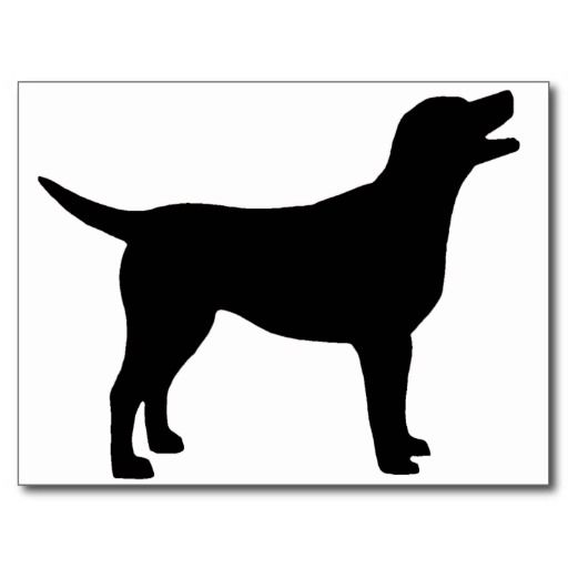 512x512 Labrador Retriever (In Black) Postcard Silhueta, E Infinito