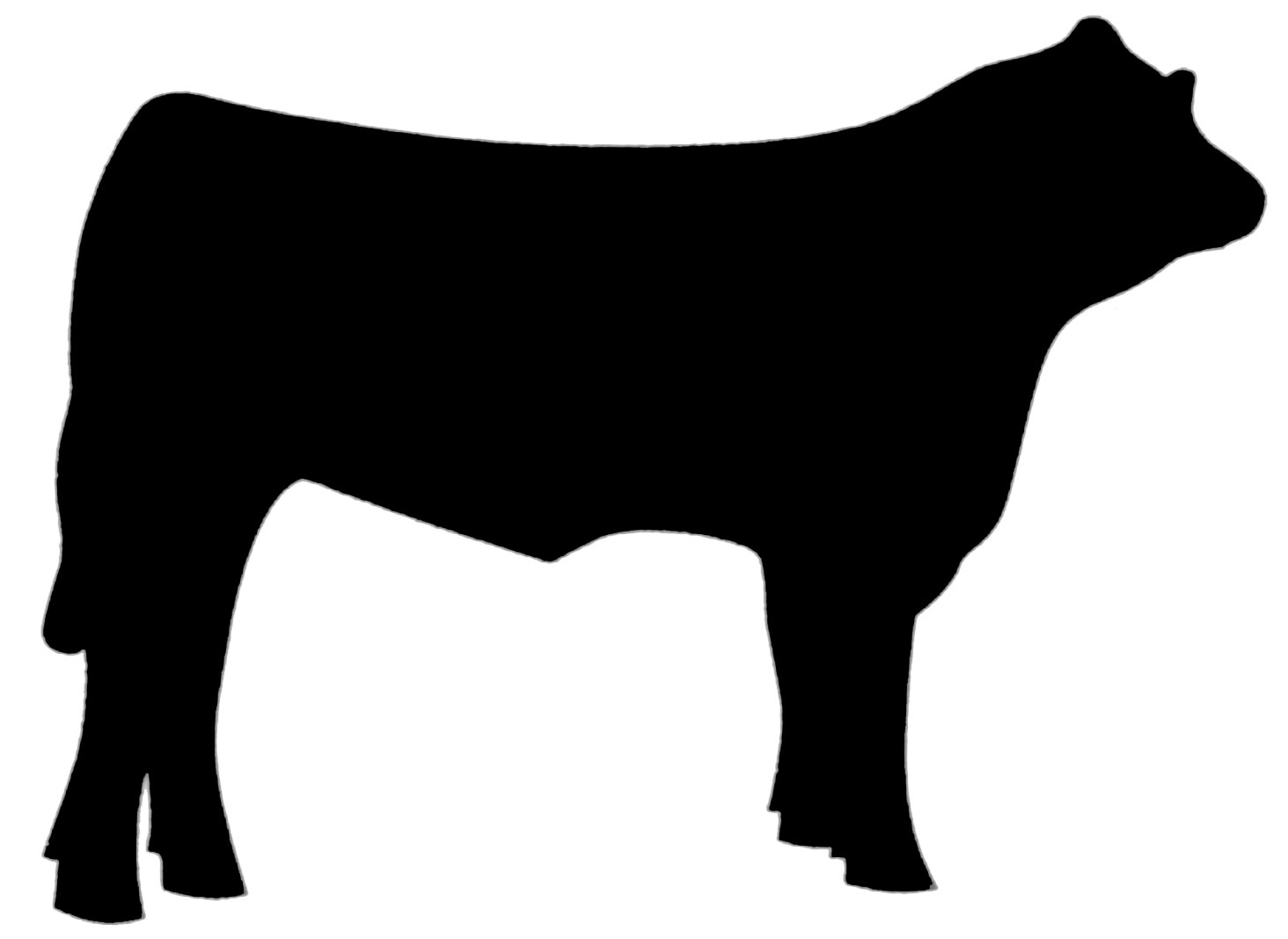 1464x1067 Cow Clipart Black And White Silhouette