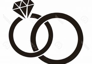 300x210 Ring Wedding Pencil And In Color Black Silhouette On Stock Vector