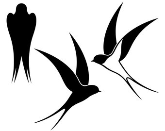 340x270 Swallow Silhouette Etsy