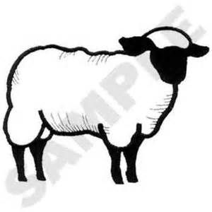 300x300 Suffolk Sheep Silhouette