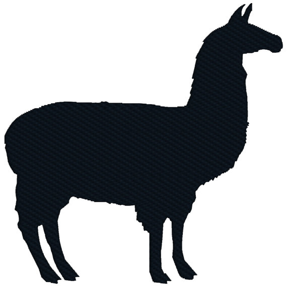 570x570 Buy 2 Get 1 Free Llama Silhouette Barnyard Animal Machine