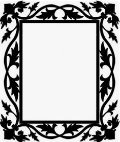 236x280 Silhouette Photo Frame Wall Decal Wd Antique Fancy Design 1 Decor