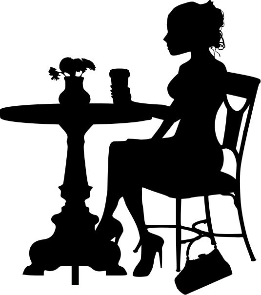 535x605 Coffee Clipart Silhouette Png