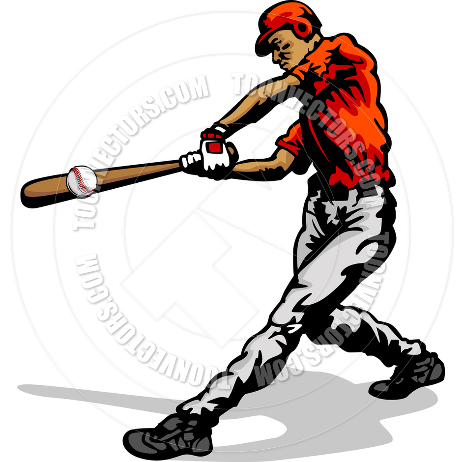 940x940 Baseball Athlete Swinging