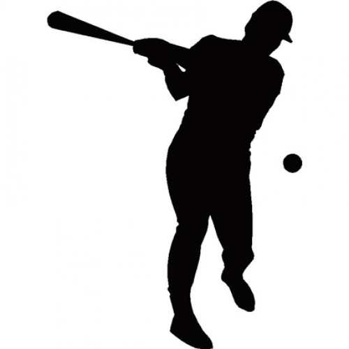 500x500 Baseball Batter Silhouette