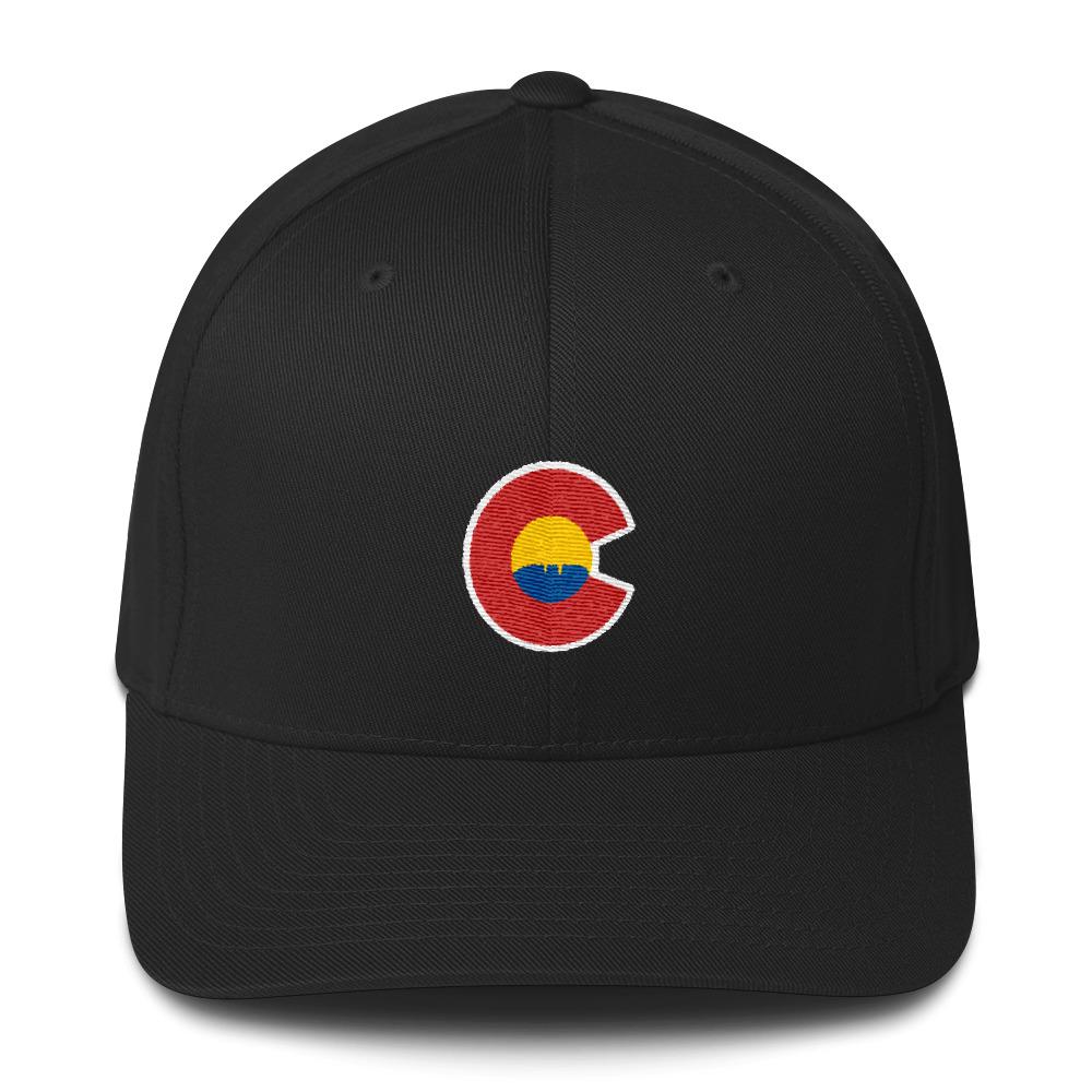 1000x1000 Colorado Logo With Horsetooth Rock Silhouette Baseball Cap Foco