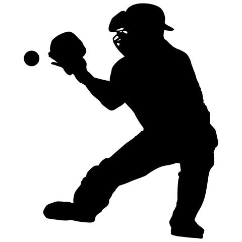 Baseball Catcher Silhouette at GetDrawings | Free download